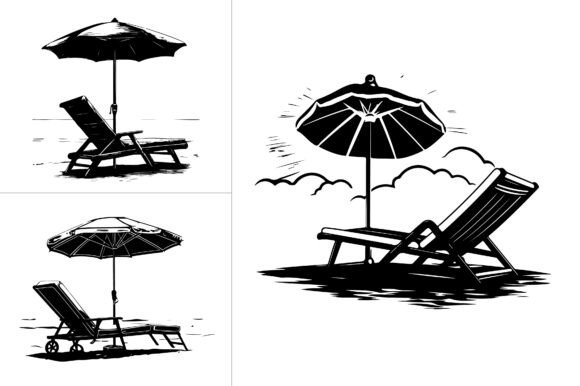 Beach Umbrella and Chair Silhouette: A Designer's Review