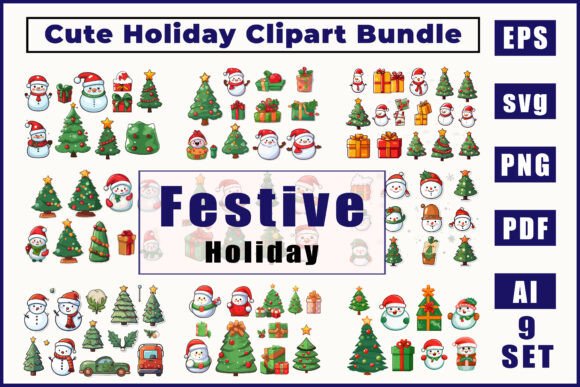 Cute Holiday Clipart Bundle Set: A Designer's Stitch Review