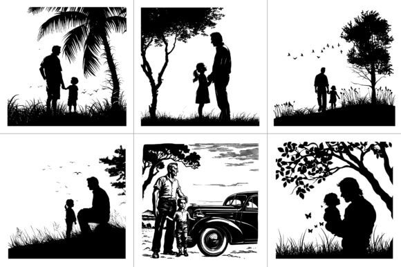 Dad Son Daughter Silhouette: A Designer's Review
