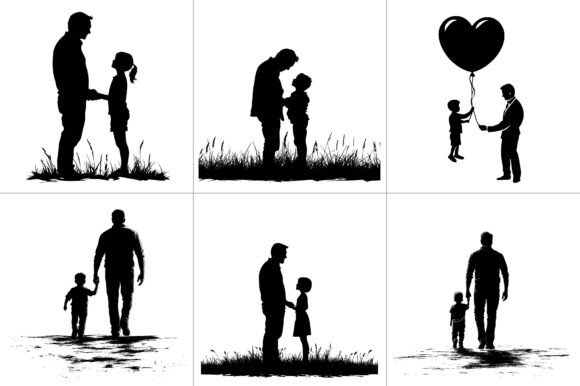 Father Son Daughter Silhouette Vector Review