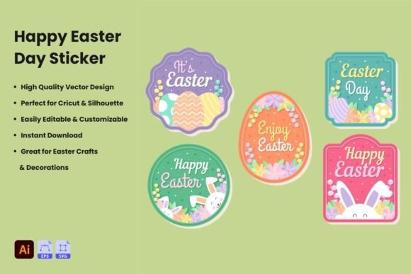 Happy Easter Stickers 2025: A Designer's Review for Real Projects