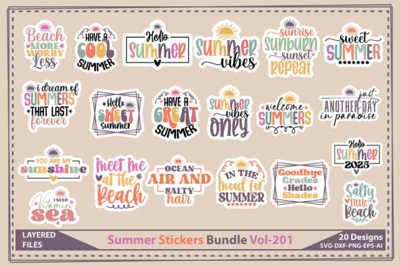 Summer Stickers Bundle Vol-201: A Designer's Review