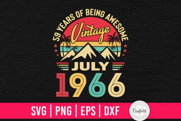 Vintage 1966 July 59th Birthday: A Designer's Review