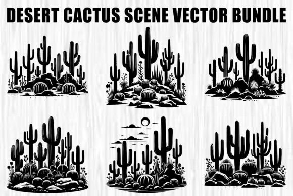 Vintage Desert Cactus Scene Vector: A Designer's Review